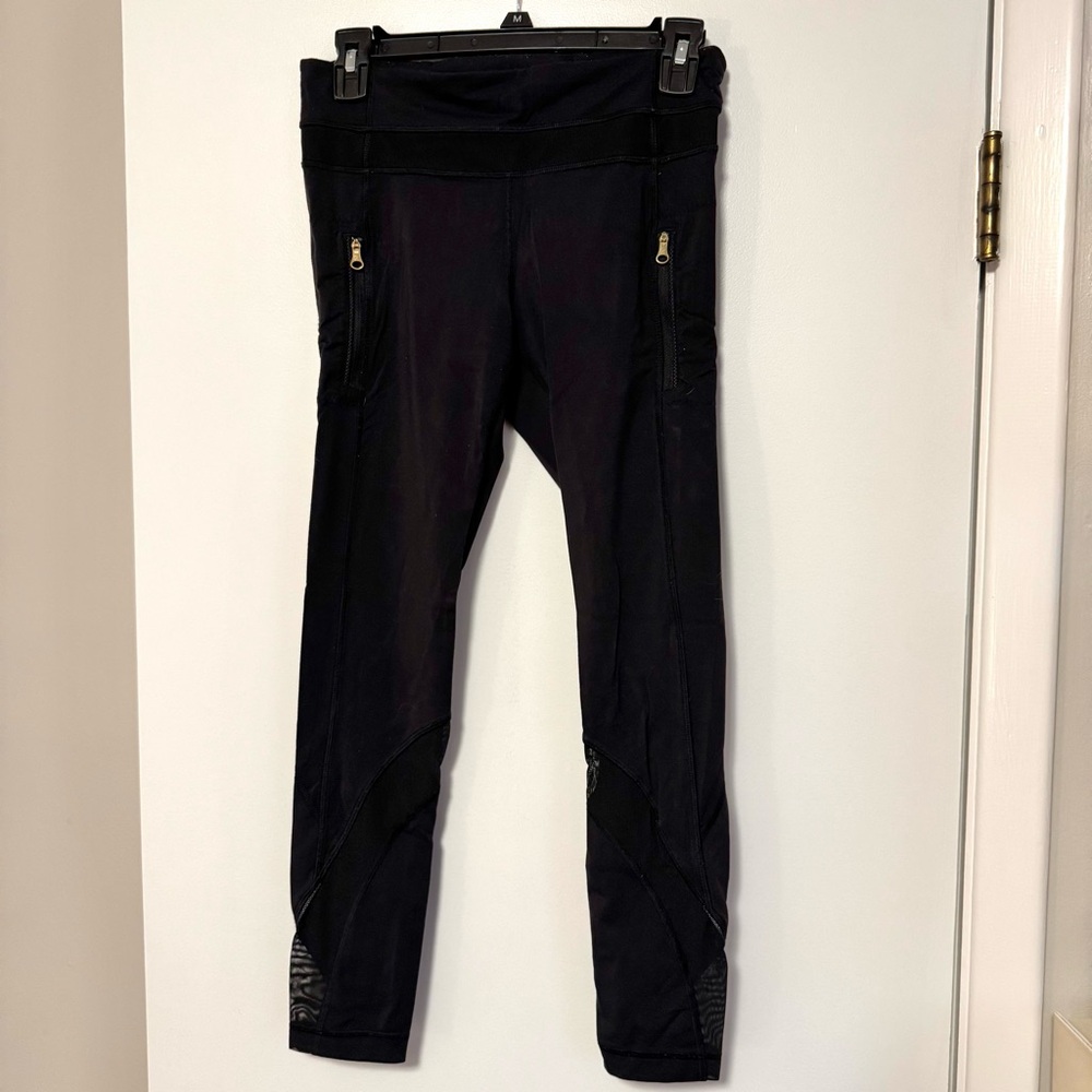 Black Zippered Lululemon Leggings